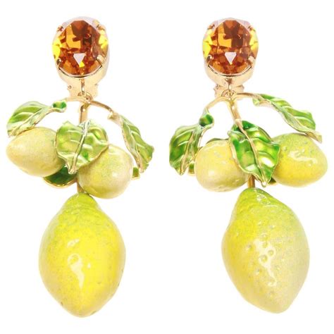 dolce gabbana lemon earrings|dolce and gabbana heart.